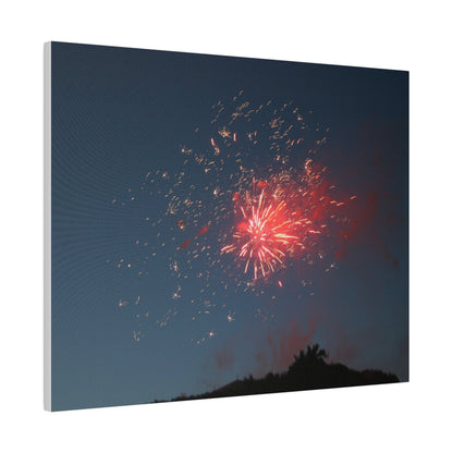 Sparking Red Firework Canvas Print - The Trio Synergize Group