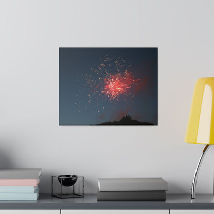Sparking Red Firework Canvas Print - The Trio Synergize Group