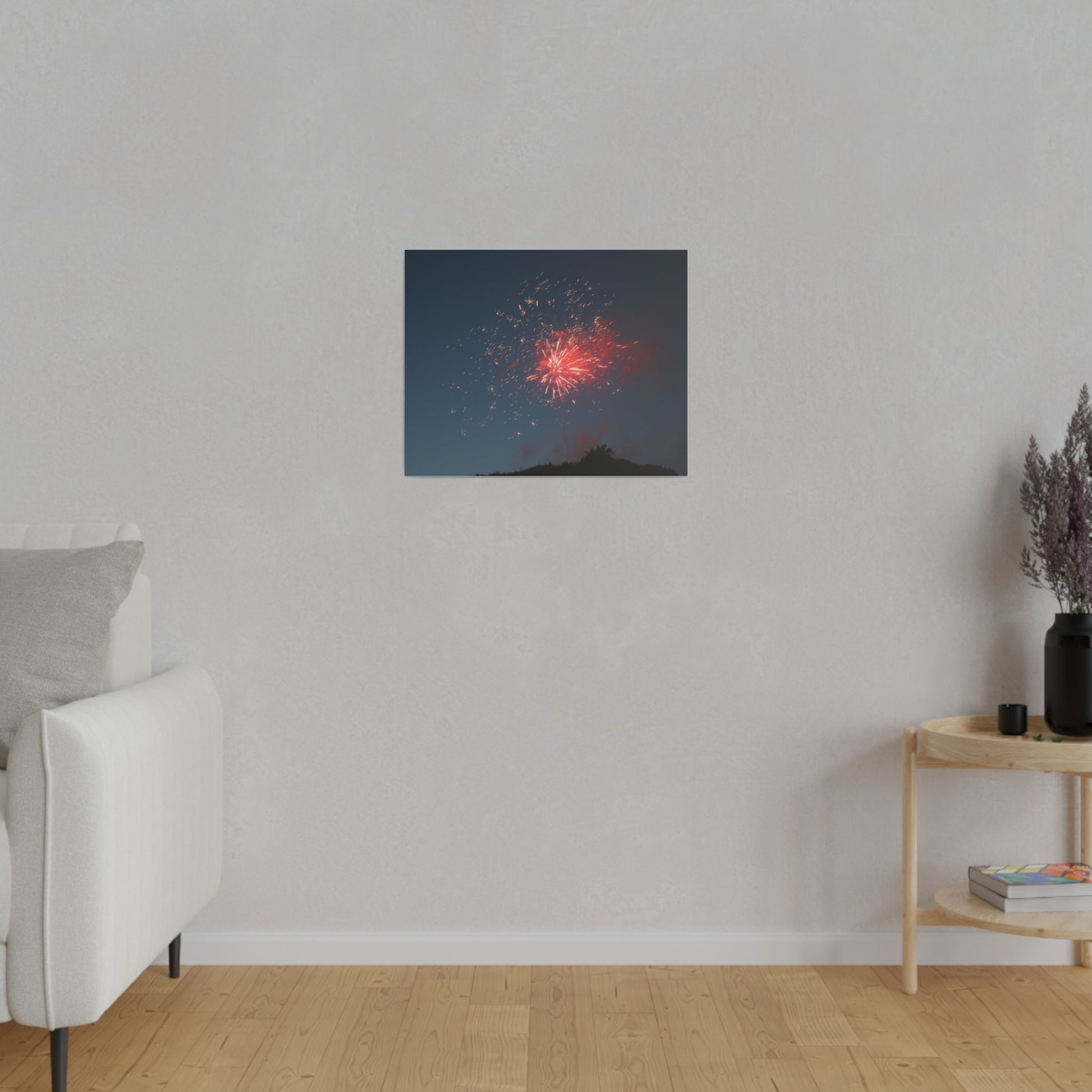 Sparking Red Firework Canvas Print - The Trio Synergize Group
