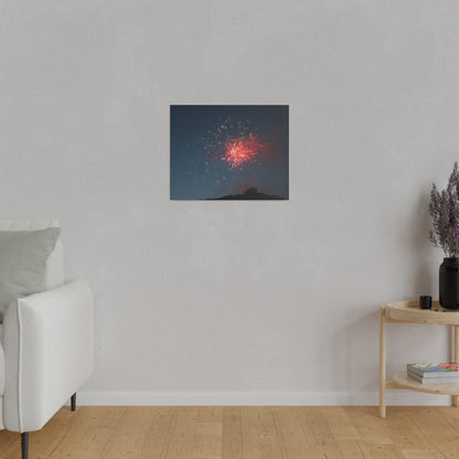 Sparking Red Firework Canvas Print - The Trio Synergize Group