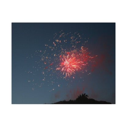 Sparking Red Firework Canvas Print - The Trio Synergize Group