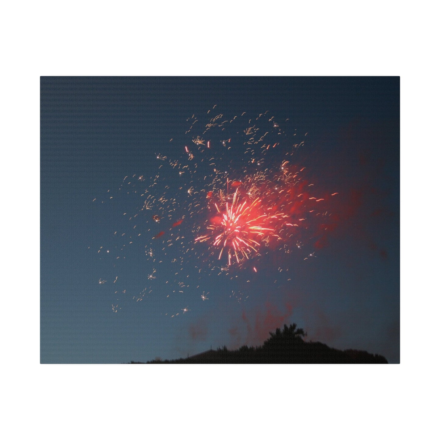 Sparking Red Firework Canvas Print - The Trio Synergize Group
