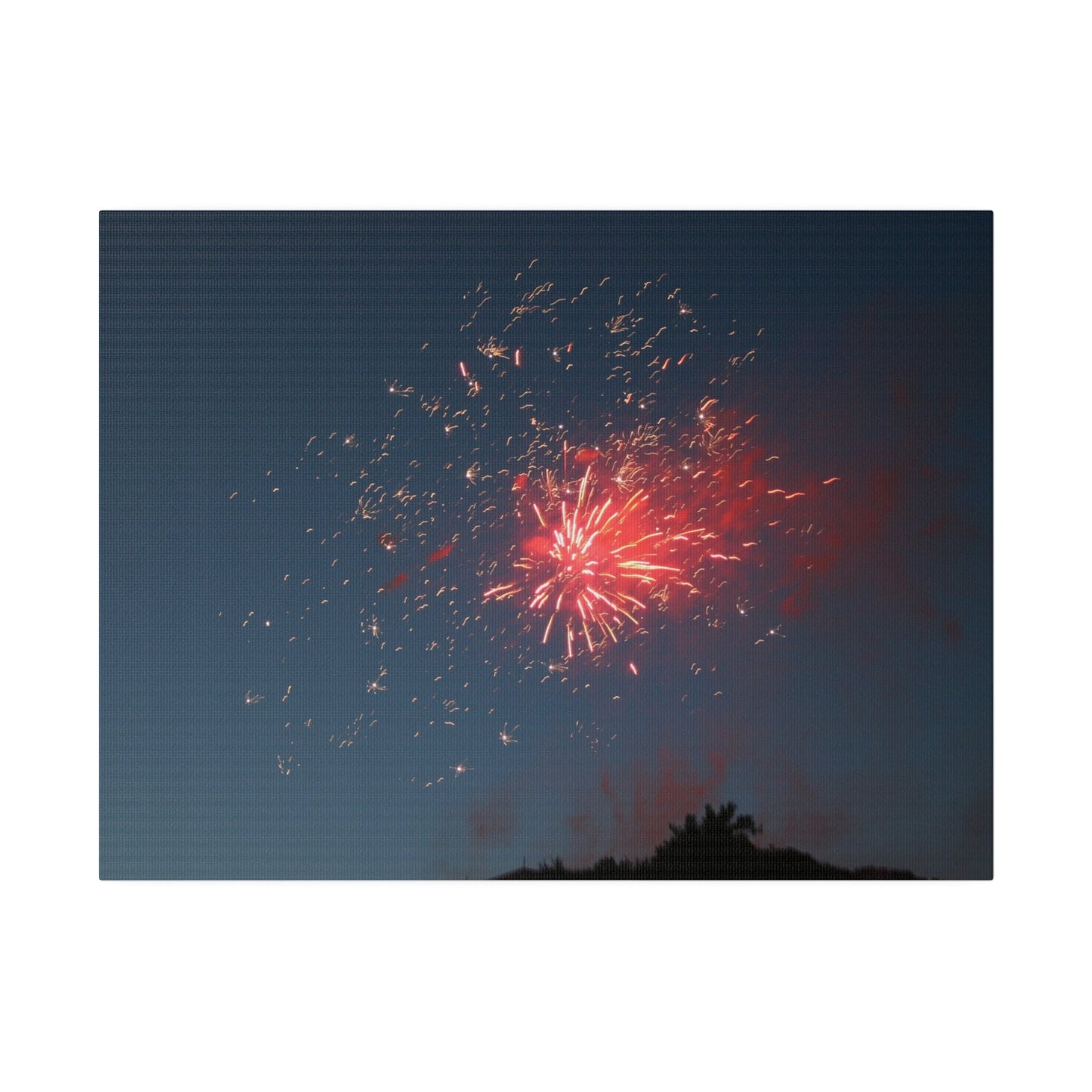 Sparking Red Firework Canvas Print - The Trio Synergize Group