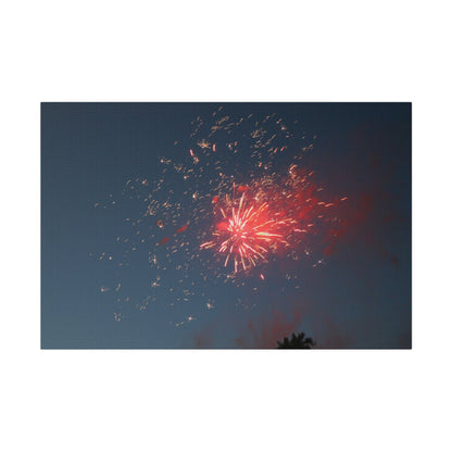 Sparking Red Firework Canvas Print - The Trio Synergize Group