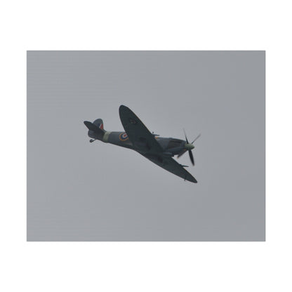 Spitfire MK Vc AR501 Flying From The Left With A View Of The Front Close Up, Matte Canvas, Stretched, 0.75" - The Trio Synergize Group