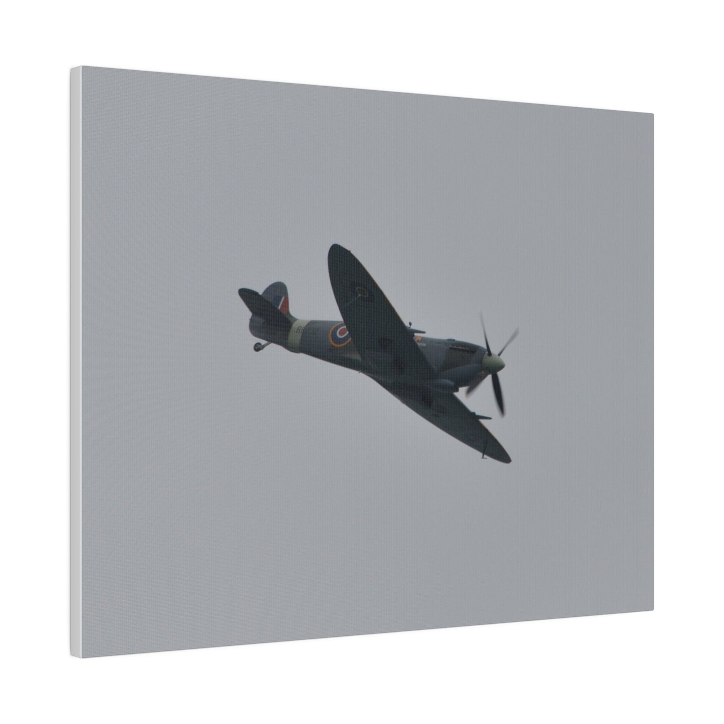 Spitfire MK Vc AR501 Flying From The Left With A View Of The Front Close Up, Matte Canvas, Stretched, 0.75" - The Trio Synergize Group