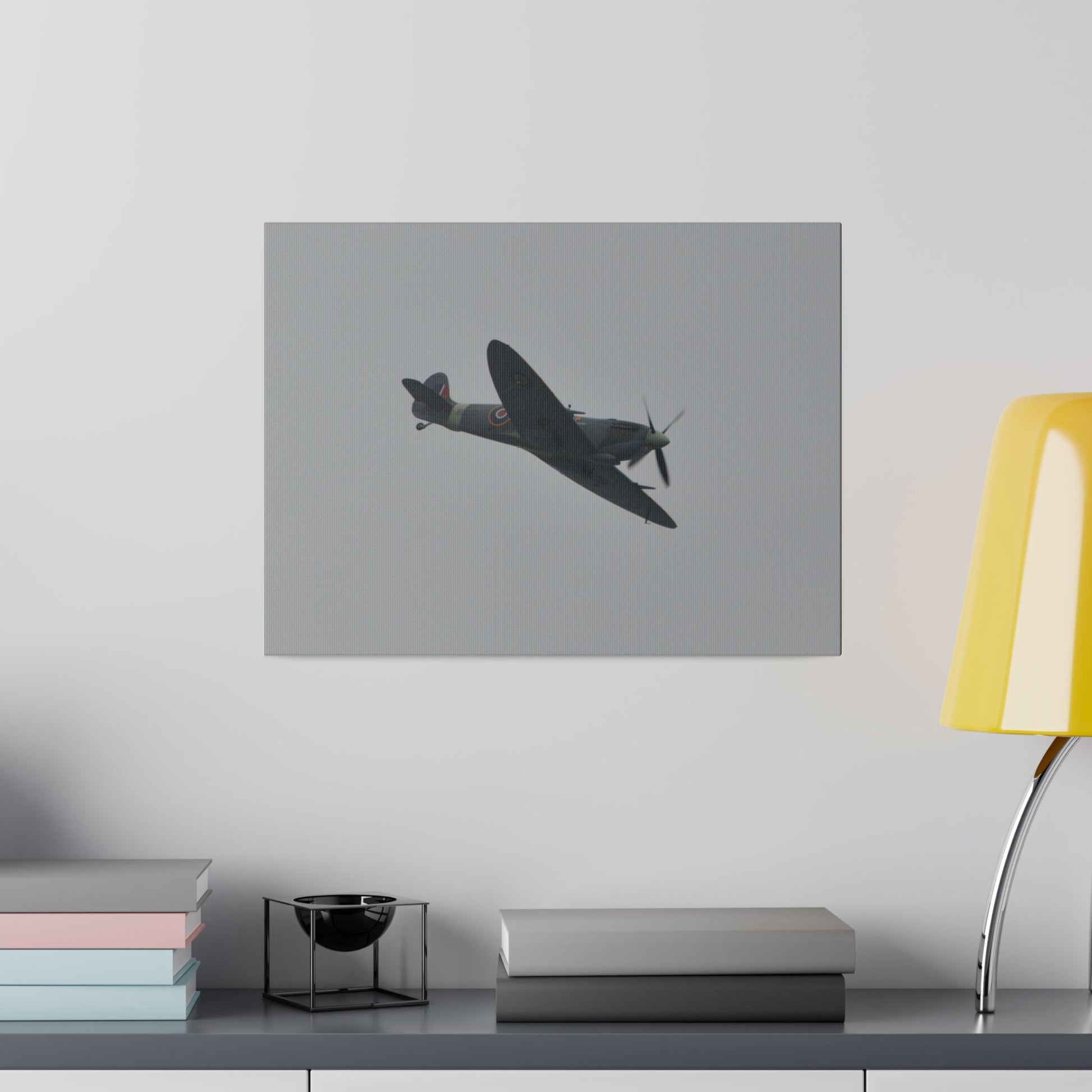 Spitfire MK Vc AR501 Flying From The Left With A View Of The Front Close Up, Matte Canvas, Stretched, 0.75" - The Trio Synergize Group
