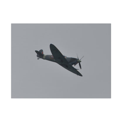 Spitfire MK Vc AR501 Flying From The Left With A View Of The Front Close Up, Matte Canvas, Stretched, 0.75" - The Trio Synergize Group