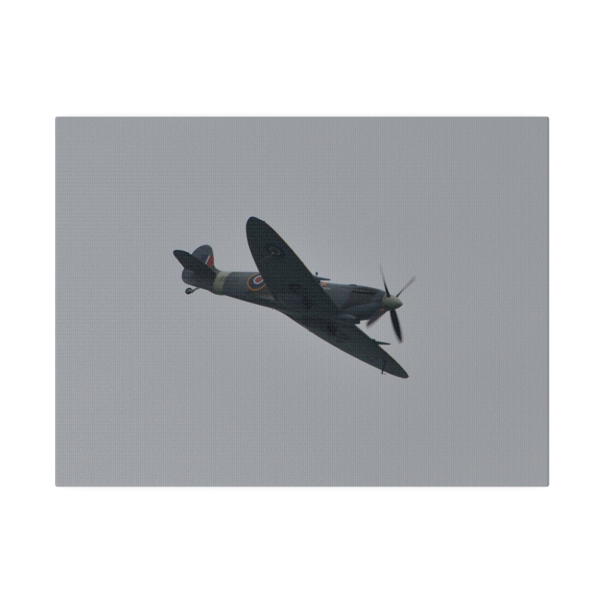 Spitfire MK Vc AR501 Flying From The Left With A View Of The Front Close Up, Matte Canvas, Stretched, 0.75" - The Trio Synergize Group