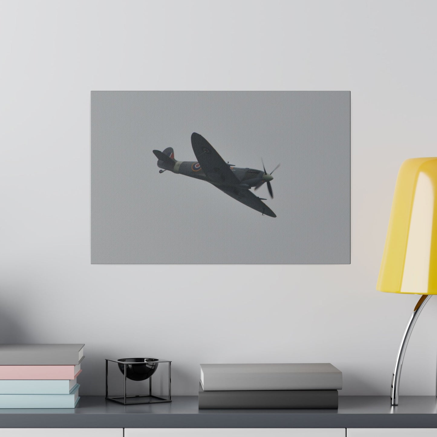 Spitfire MK Vc AR501 Flying From The Left With A View Of The Front Close Up, Matte Canvas, Stretched, 0.75" - The Trio Synergize Group