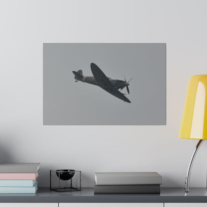 Spitfire MK Vc AR501 Flying From The Left With A View Of The Front Close Up, Matte Canvas, Stretched, 0.75" - The Trio Synergize Group
