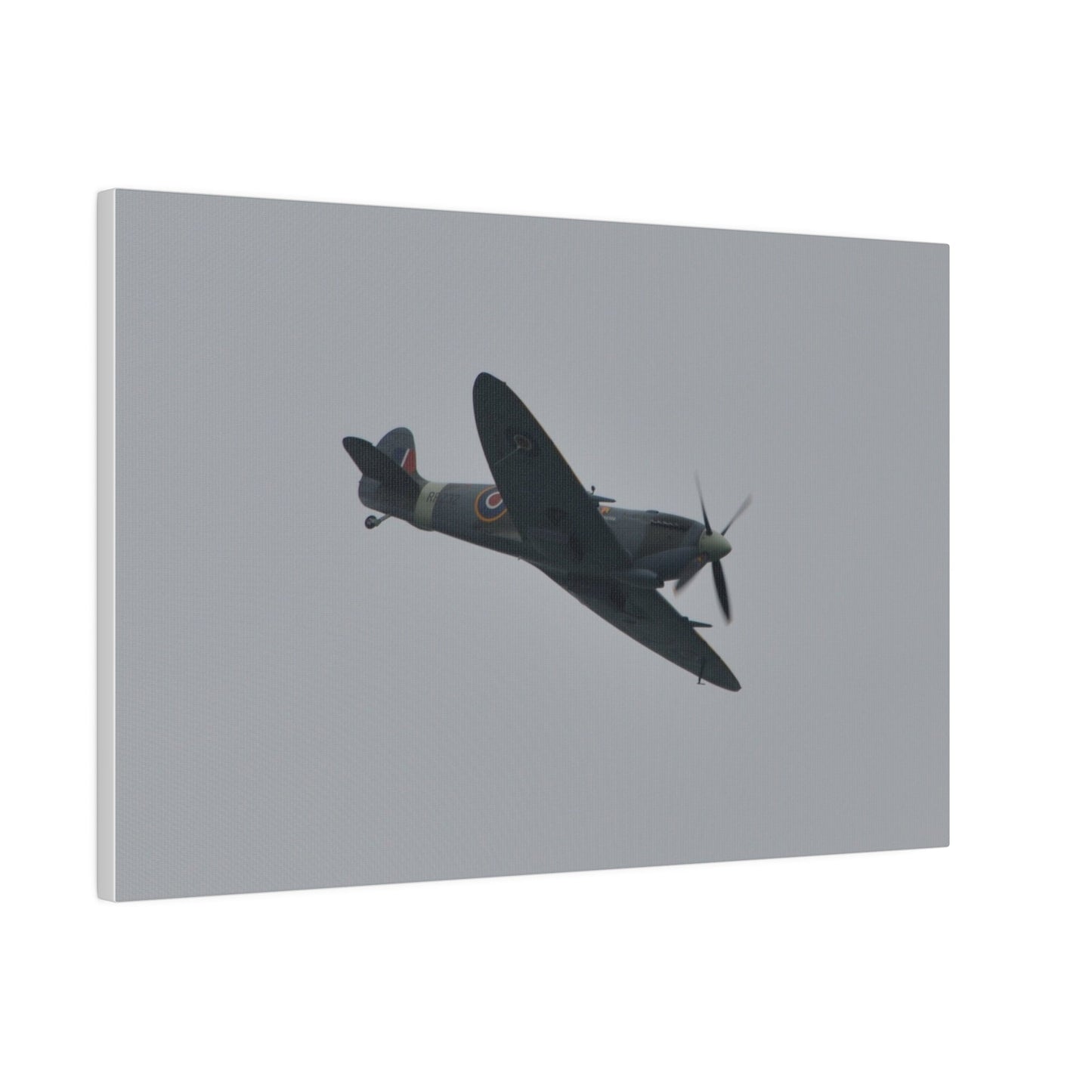 Spitfire MK Vc AR501 Flying From The Left With A View Of The Front Close Up, Matte Canvas, Stretched, 0.75" - The Trio Synergize Group