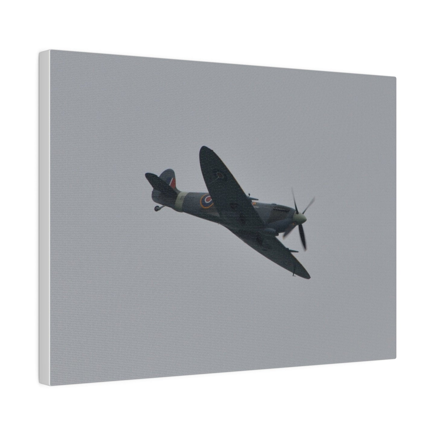 Spitfire MK Vc AR501 Flying From The Left With A View Of The Front Close Up, Matte Canvas, Stretched, 0.75" - The Trio Synergize Group
