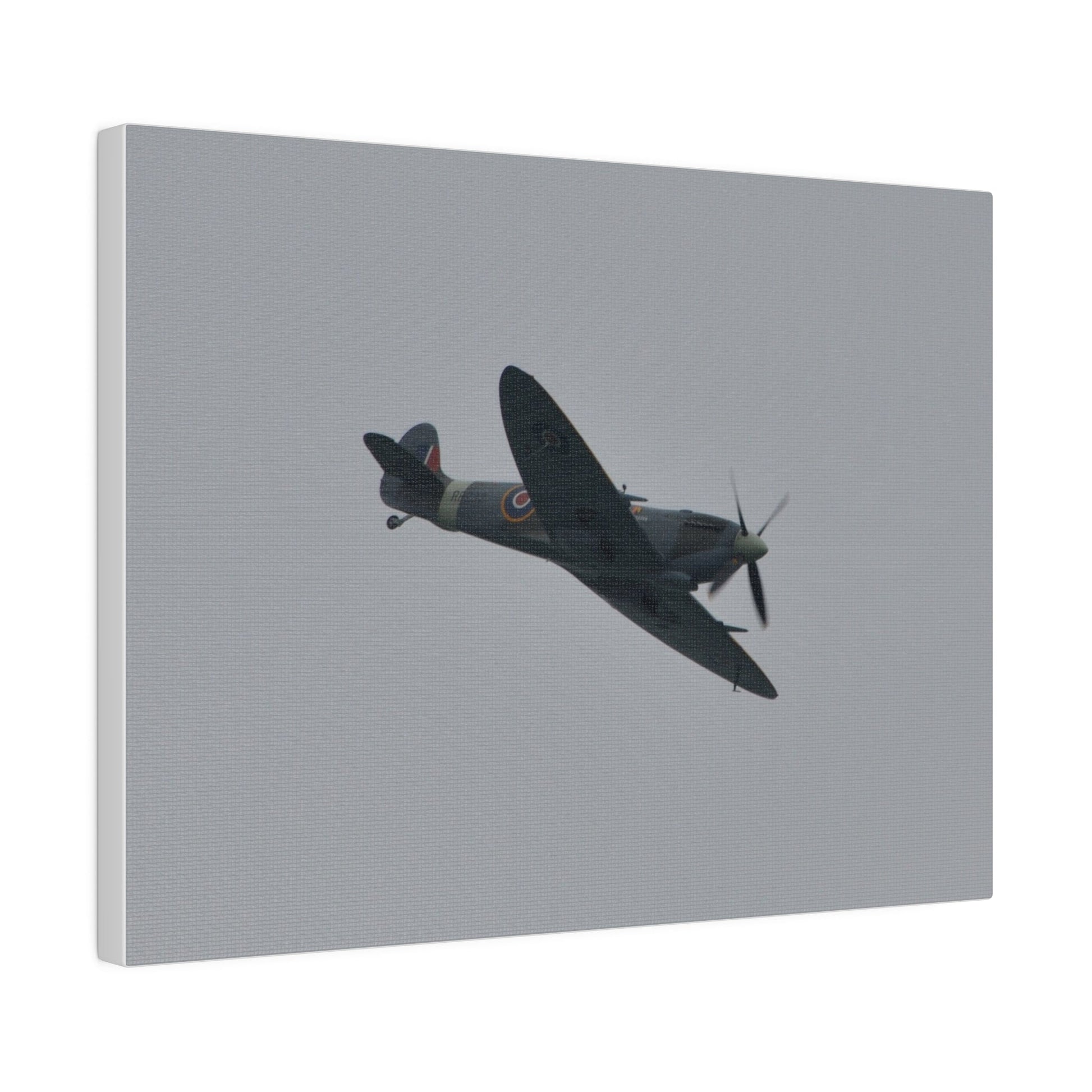Spitfire MK Vc AR501 Flying From The Left With A View Of The Front Close Up, Matte Canvas, Stretched, 0.75" - The Trio Synergize Group
