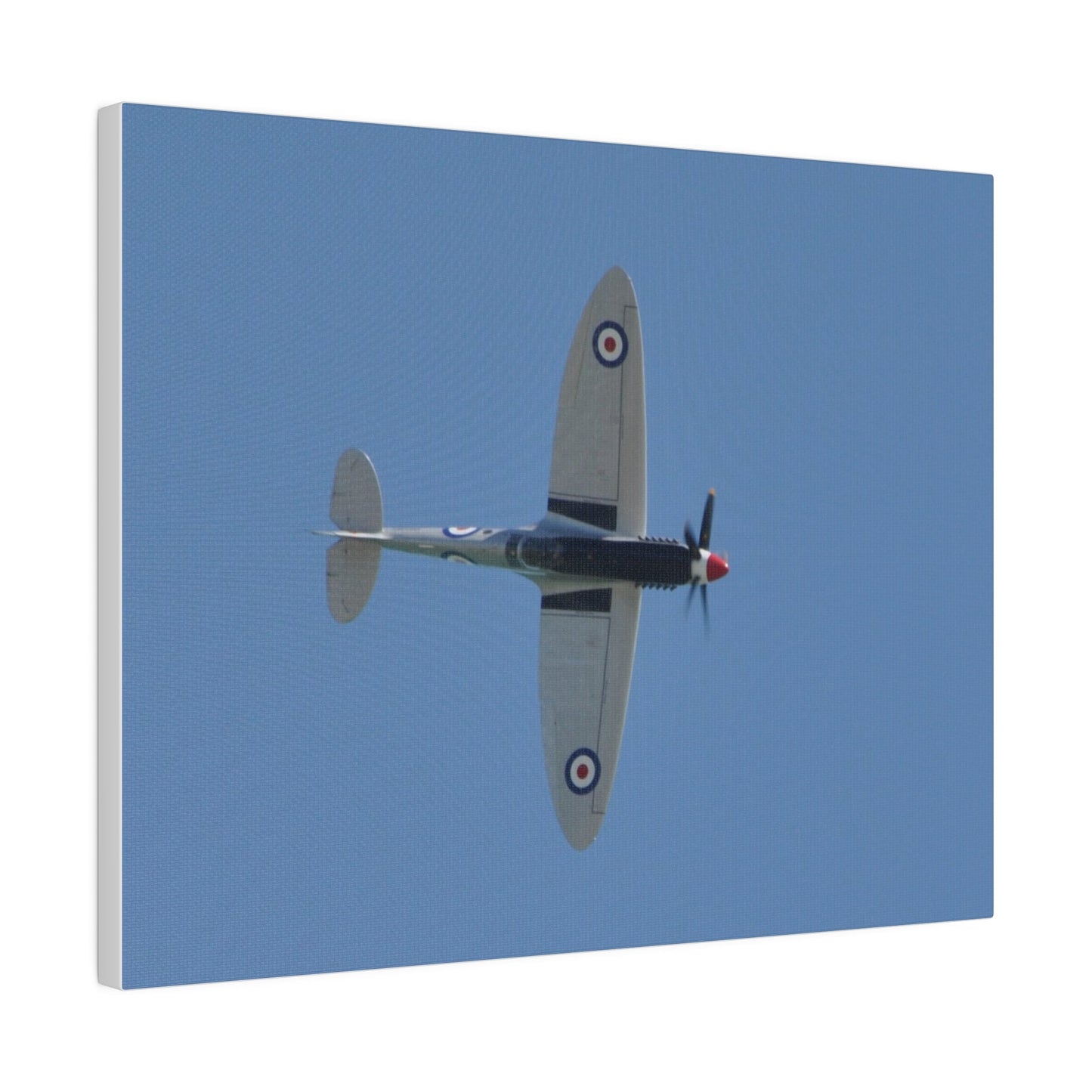 Spitfire Mk.22 Flying From The Left Sideways, Matte Canvas, Stretched, 0.75" - The Trio Synergize Group