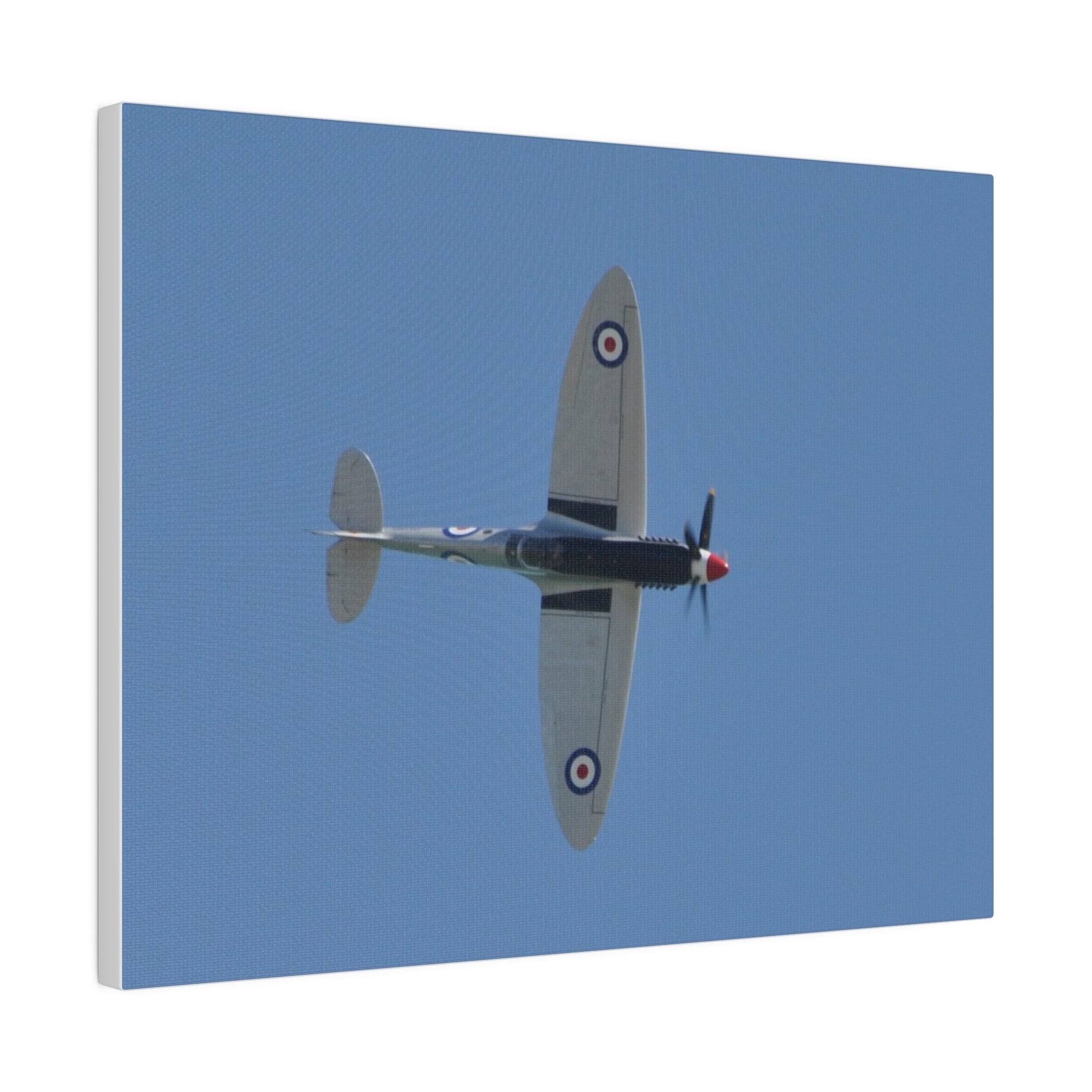 Spitfire Mk.22 Flying From The Left Sideways, Matte Canvas, Stretched, 0.75" - The Trio Synergize Group