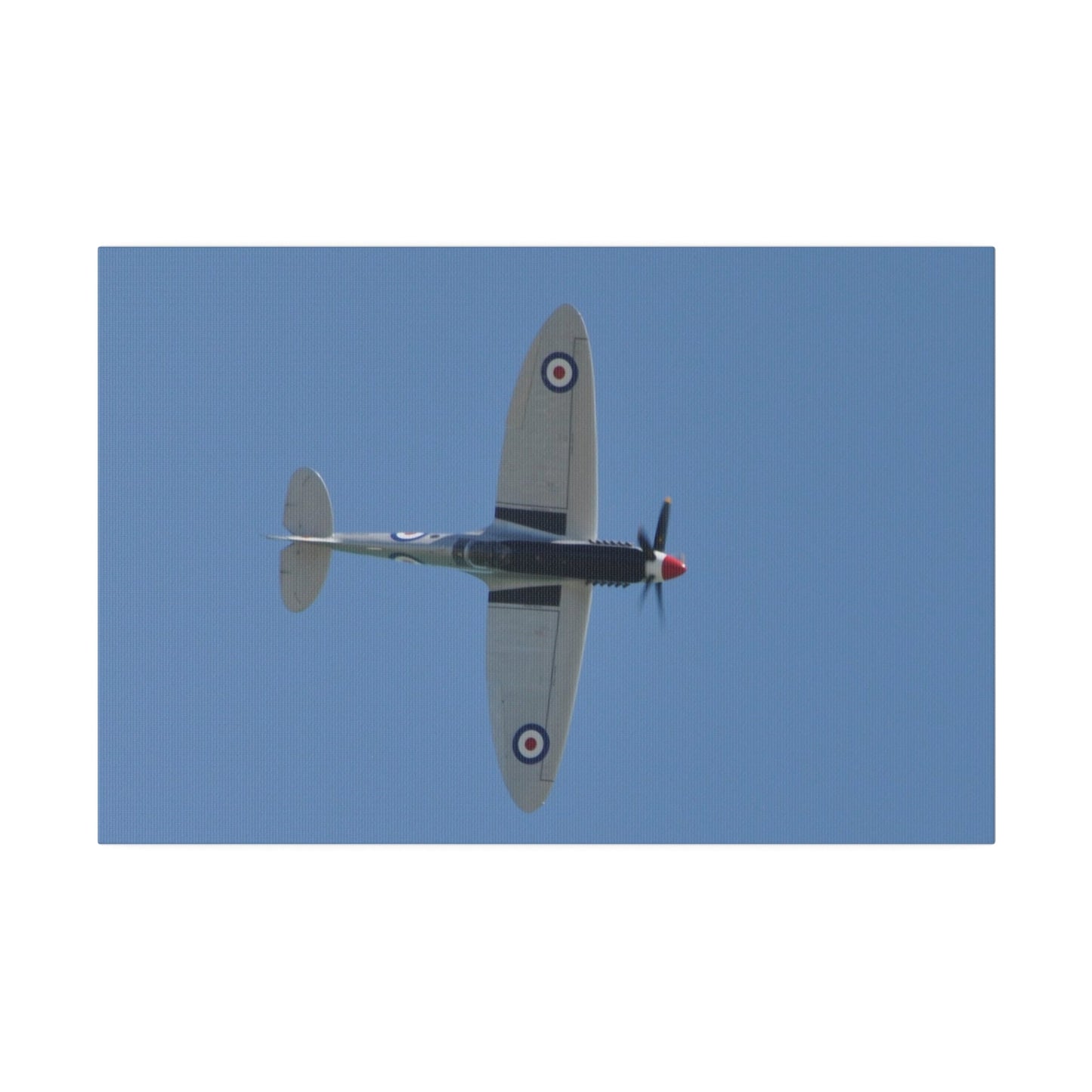 Spitfire Mk.22 Flying From The Left Sideways, Matte Canvas, Stretched, 0.75" - The Trio Synergize Group