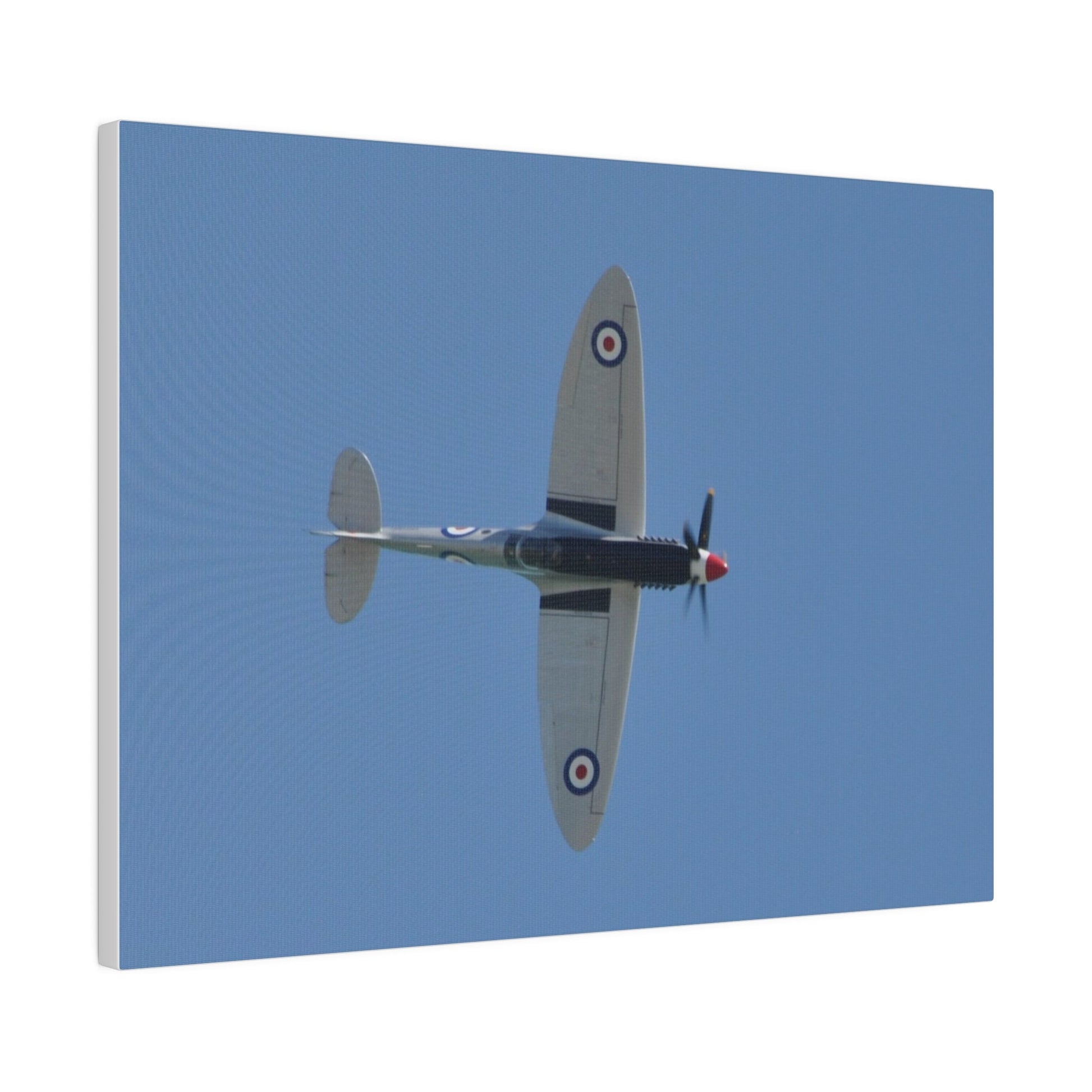 Spitfire Mk.22 Flying From The Left Sideways, Matte Canvas, Stretched, 0.75" - The Trio Synergize Group