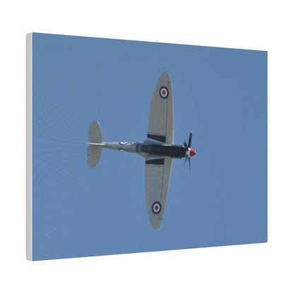 Spitfire Mk.22 Flying From The Left Sideways, Matte Canvas, Stretched, 0.75" - The Trio Synergize Group