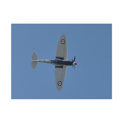 Spitfire Mk.22 Flying From The Left Sideways, Matte Canvas, Stretched, 0.75" - The Trio Synergize Group