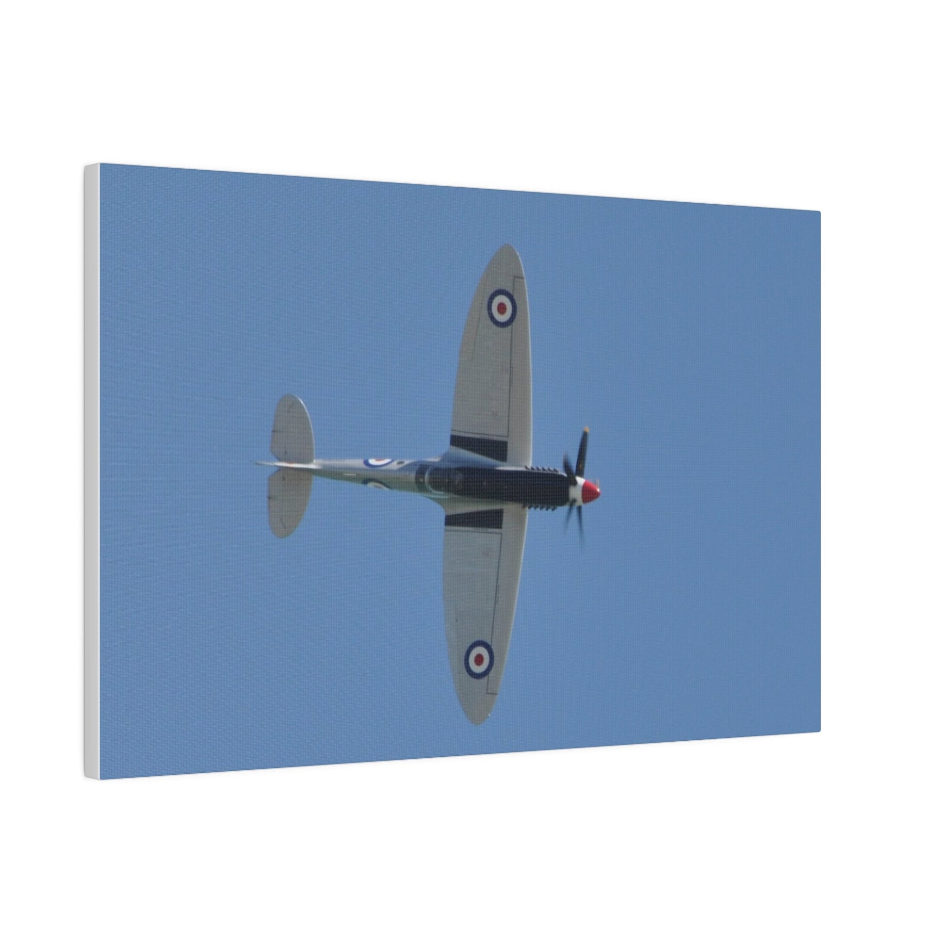 Spitfire Mk.22 Flying From The Left Sideways, Matte Canvas, Stretched, 0.75" - The Trio Synergize Group