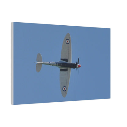 Spitfire Mk.22 Flying From The Left Sideways, Matte Canvas, Stretched, 0.75" - The Trio Synergize Group
