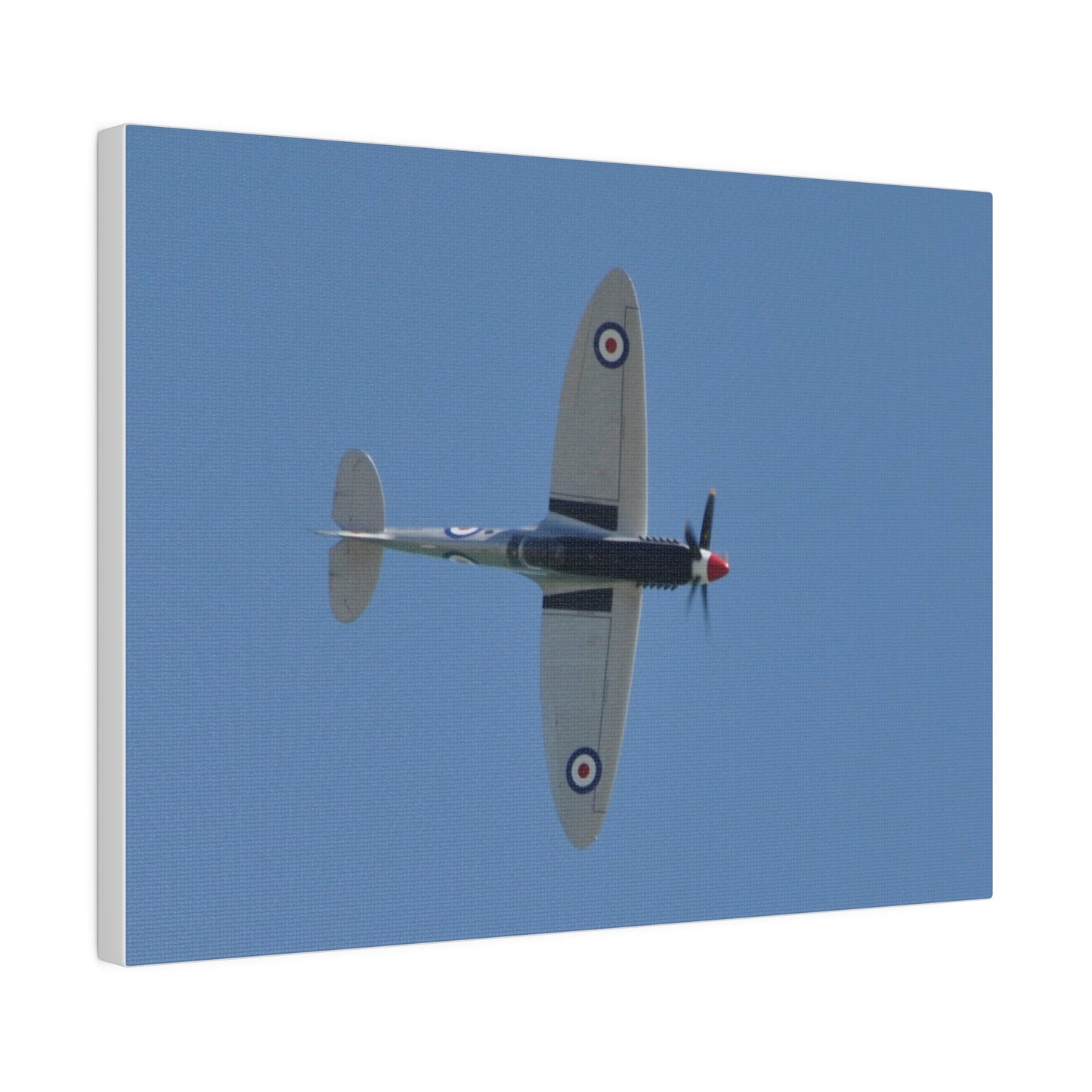 Spitfire Mk.22 Flying From The Left Sideways, Matte Canvas, Stretched, 0.75" - The Trio Synergize Group