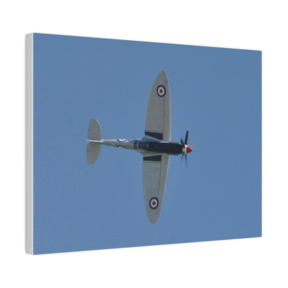 Spitfire Mk.22 Flying From The Left Sideways, Matte Canvas, Stretched, 0.75" - The Trio Synergize Group