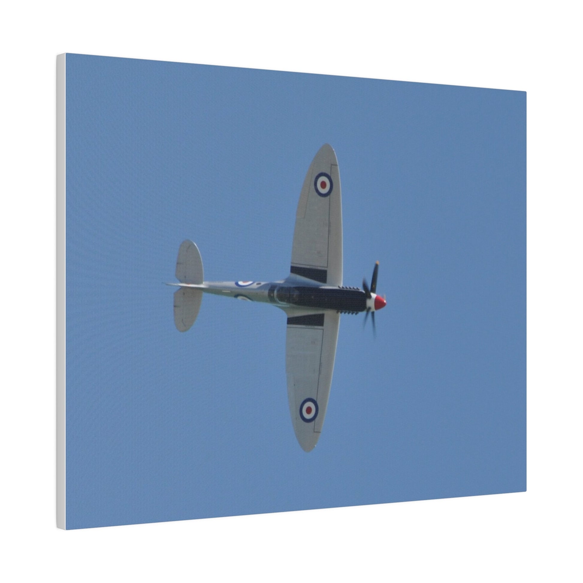 Spitfire Mk.22 Flying From The Left Sideways, Matte Canvas, Stretched, 0.75" - The Trio Synergize Group