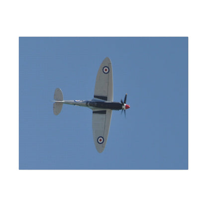 Spitfire Mk.22 Flying From The Left Sideways, Matte Canvas, Stretched, 0.75" - The Trio Synergize Group