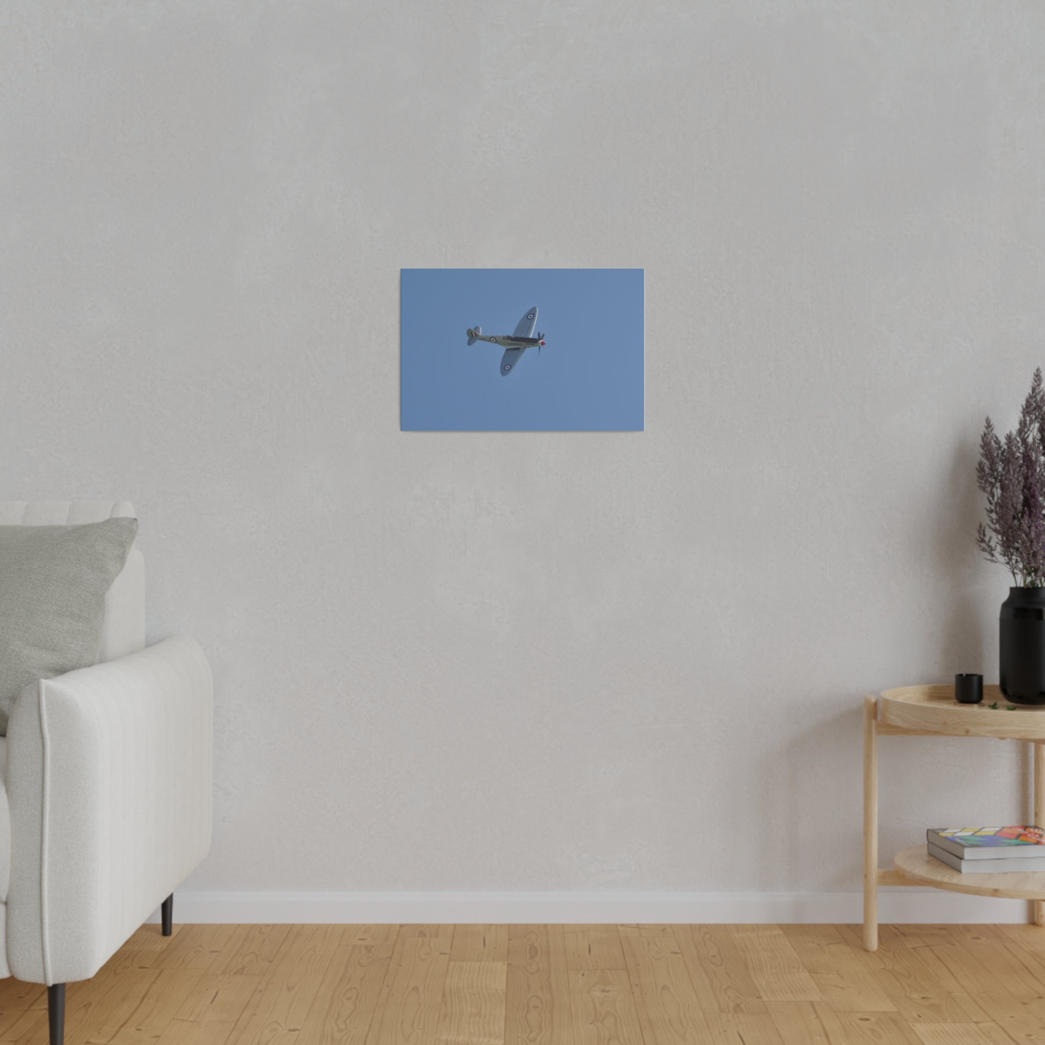 Spitfire Mk.22 Flying From The Left With A slight Angle, Matte Canvas, Stretched, 0.75" - The Trio Synergize Group