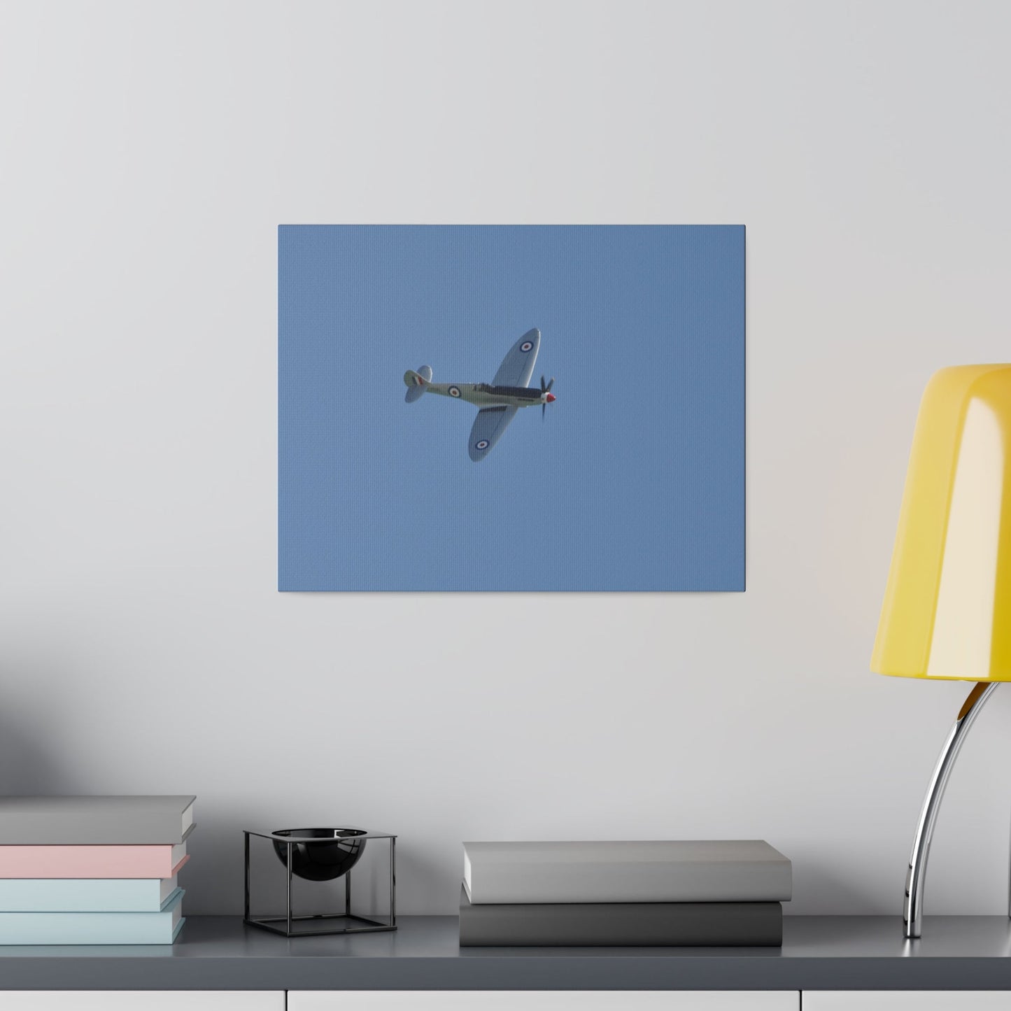 Spitfire Mk.22 Flying From The Left With A slight Angle, Matte Canvas, Stretched, 0.75" - The Trio Synergize Group
