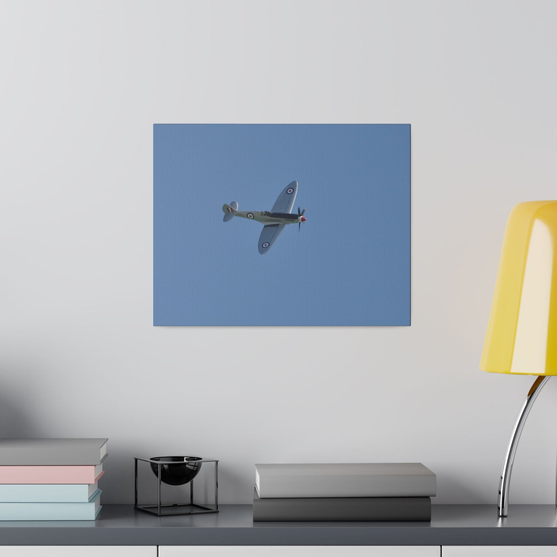 Spitfire Mk.22 Flying From The Left With A slight Angle, Matte Canvas, Stretched, 0.75" - The Trio Synergize Group