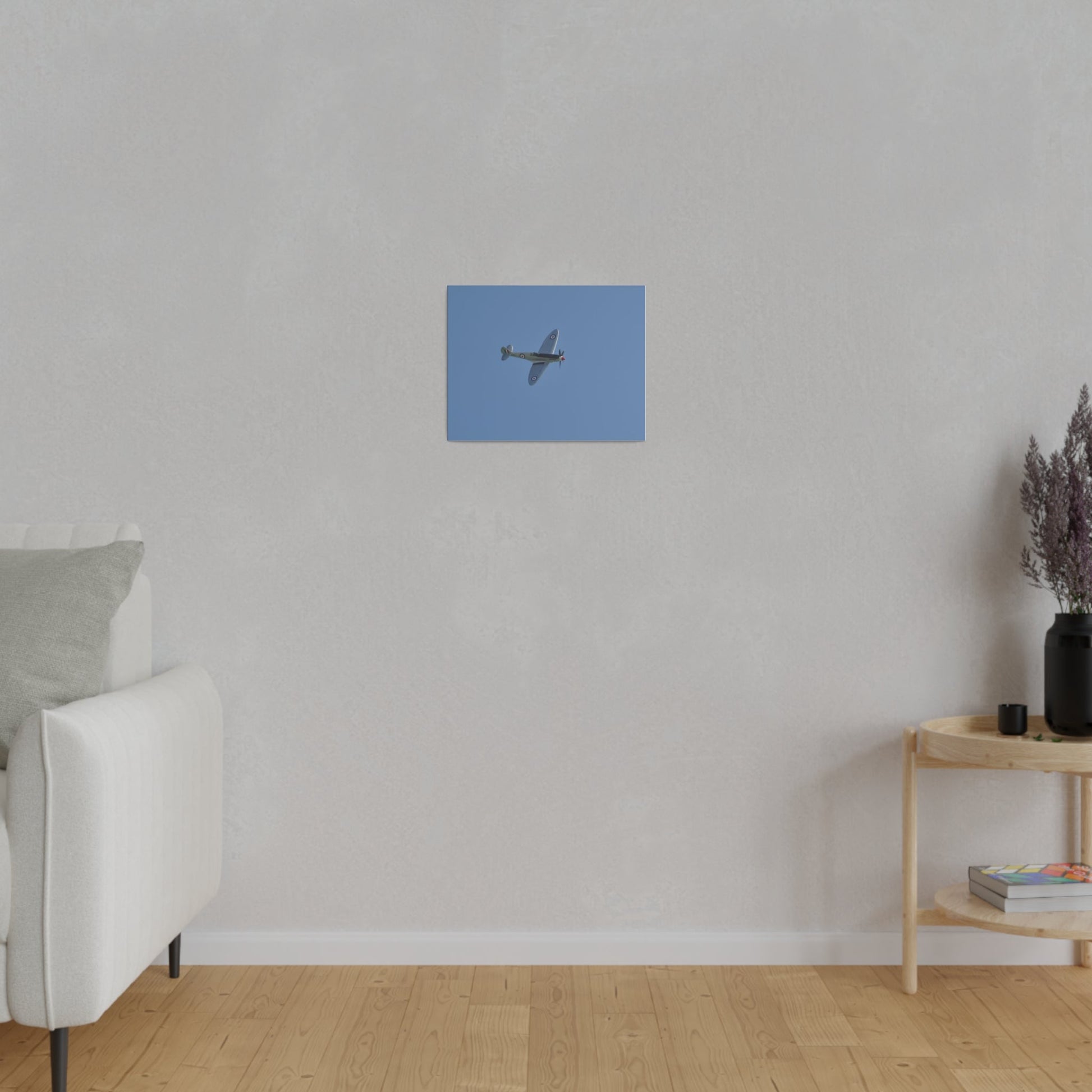 Spitfire Mk.22 Flying From The Left With A slight Angle, Matte Canvas, Stretched, 0.75" - The Trio Synergize Group