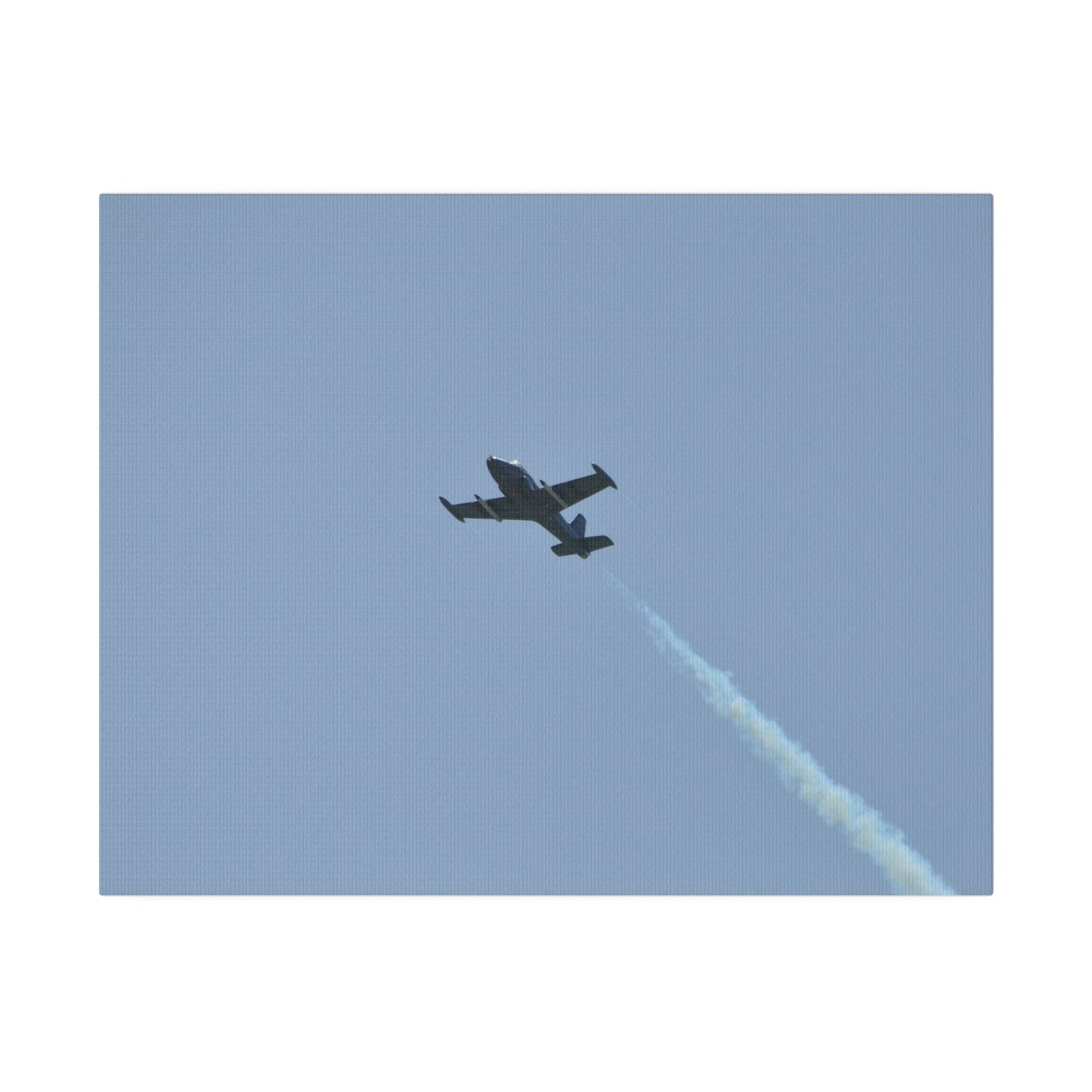 Strikemaster Flying From The Right With Smoke And A View Of The Undercarriage, Matte Canvas, Stretched, 0.75" - The Trio Synergize Group