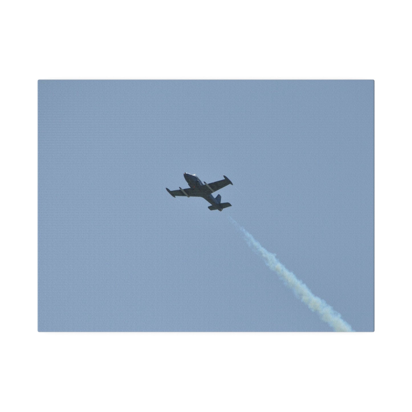 Strikemaster Flying From The Right With Smoke And A View Of The Undercarriage, Matte Canvas, Stretched, 0.75" - The Trio Synergize Group