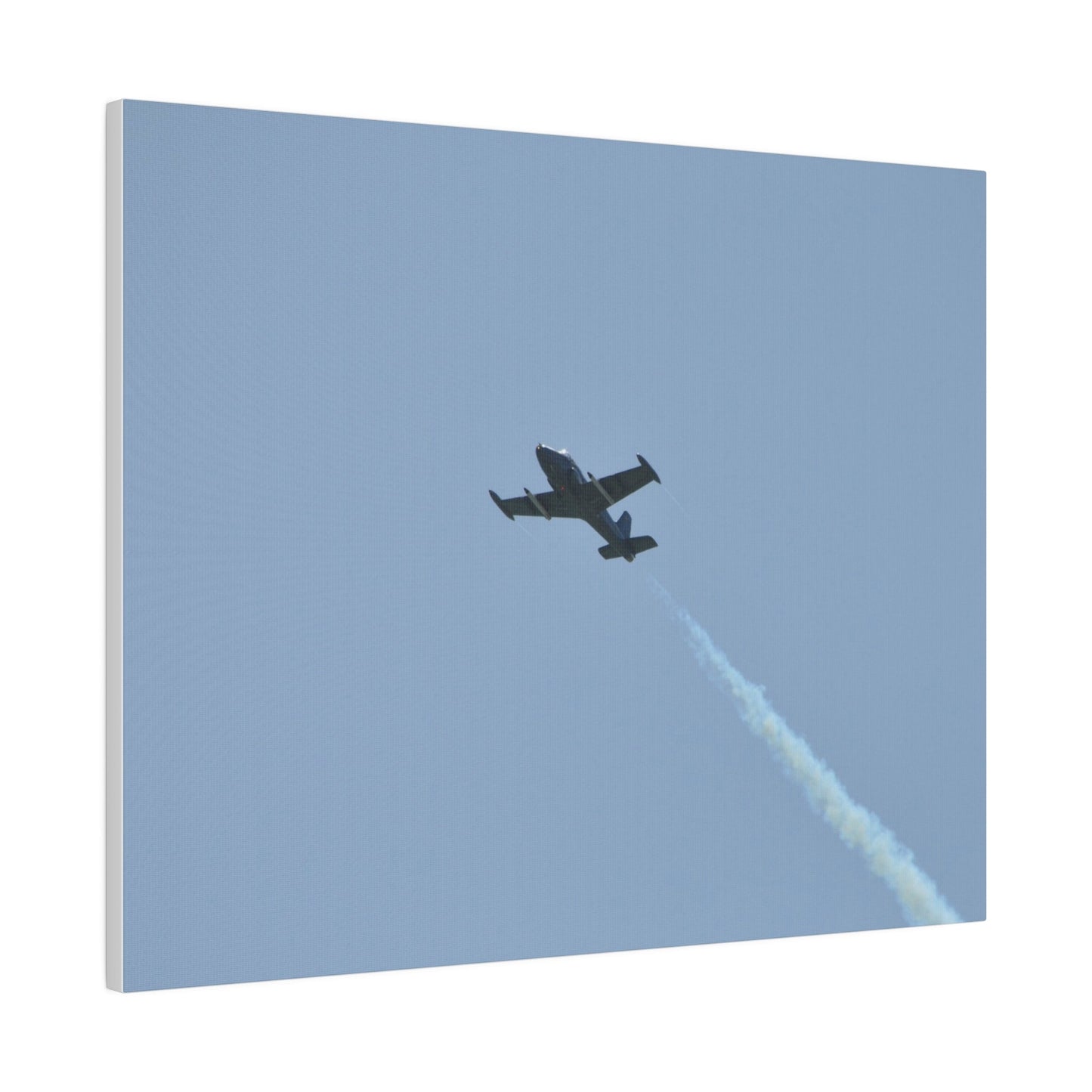 Strikemaster Flying From The Right With Smoke And A View Of The Undercarriage, Matte Canvas, Stretched, 0.75" - The Trio Synergize Group