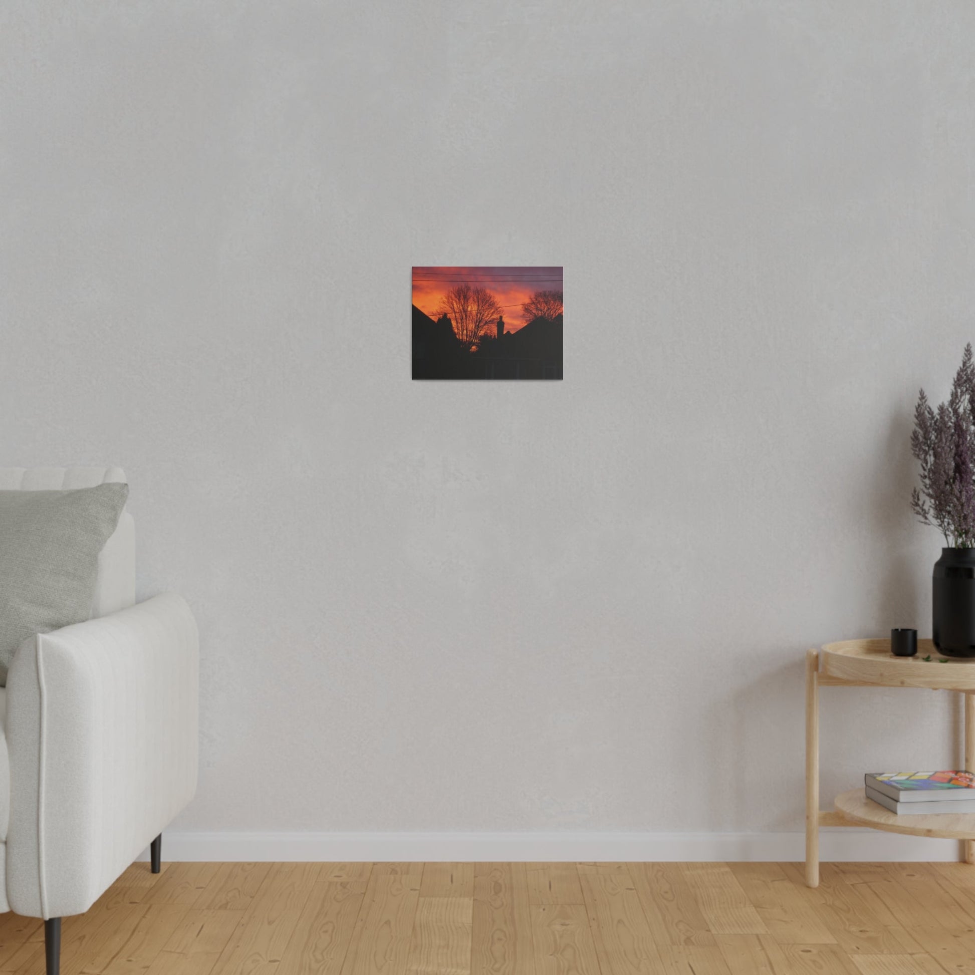 Sunset with Orange Sky, Matte Canvas, Stretched, 0.75" - The Trio Synergize Group