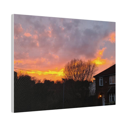 Sunset With Orange Sky, Matte Canvas, Stretched, 0.75" - The Trio Synergize Group