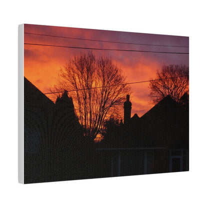 Sunset with Orange Sky, Matte Canvas, Stretched, 0.75" - The Trio Synergize Group