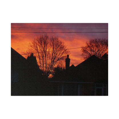 Sunset with Orange Sky, Matte Canvas, Stretched, 0.75" - The Trio Synergize Group