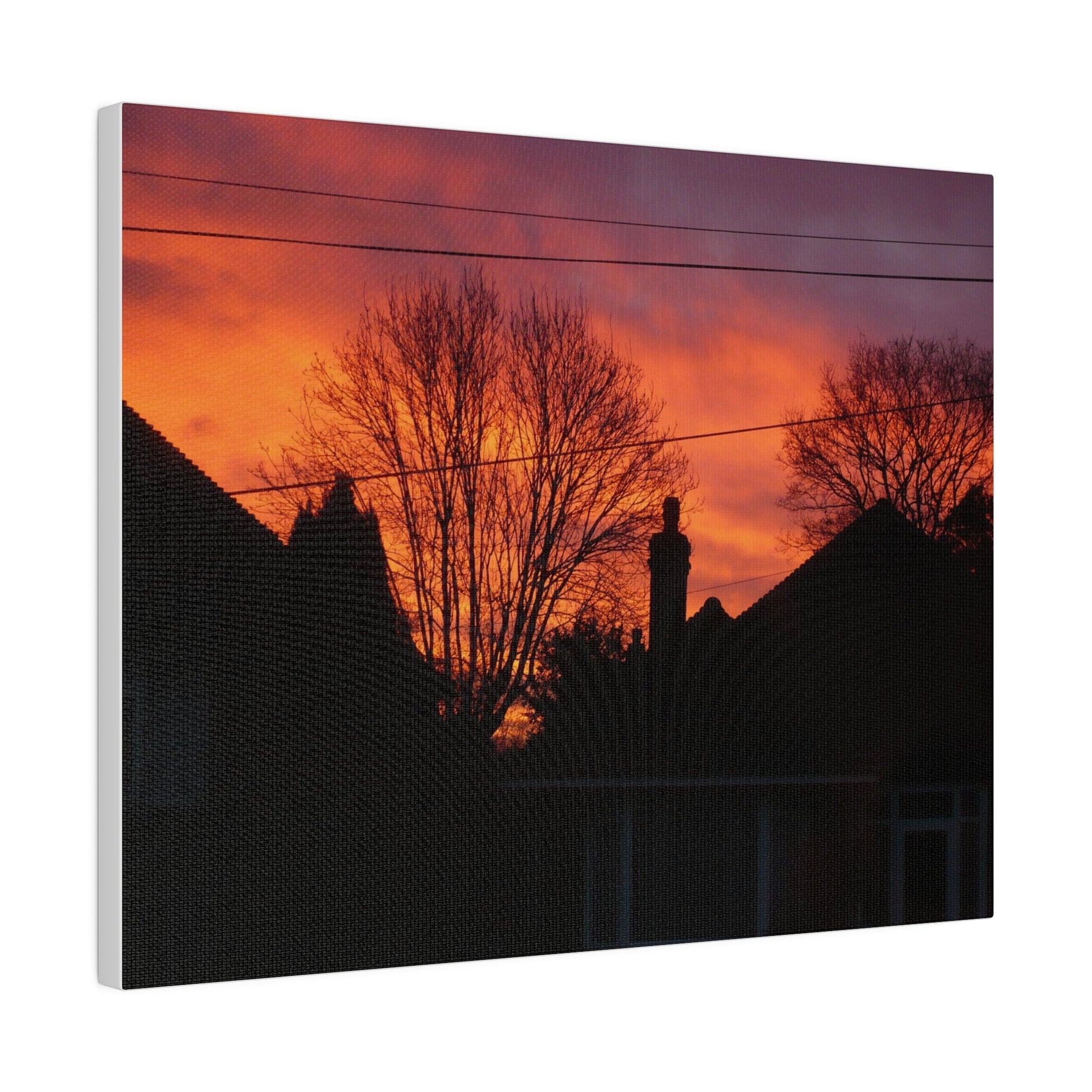 Sunset with Orange Sky, Matte Canvas, Stretched, 0.75" - The Trio Synergize Group