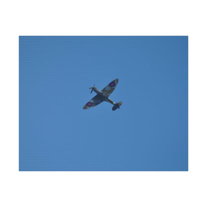Supermarine Spitfire Two - Seater Flying From The Right Ascending With A Sharpe Angle, Matte Canvas, Stretched, 0.75" - The Trio Synergize Group