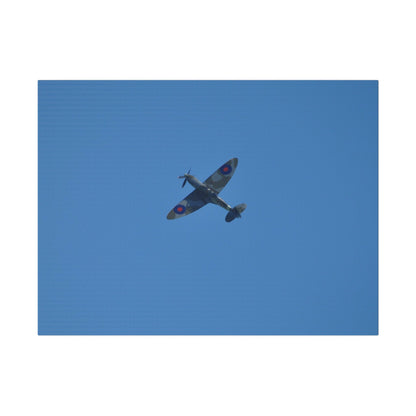 Supermarine Spitfire Two - Seater Flying From The Right Ascending With A Sharpe Angle, Matte Canvas, Stretched, 0.75" - The Trio Synergize Group