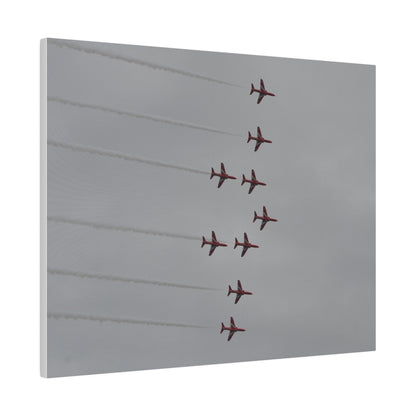 The Red Arrows In Formation Canvas - The Trio Synergize Group