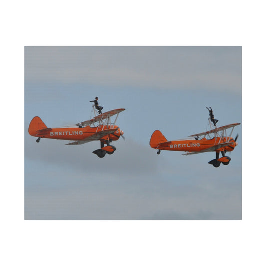 The Wing Walkers People Arms Up Planes Close Together Canvas - The Trio Synergize Group