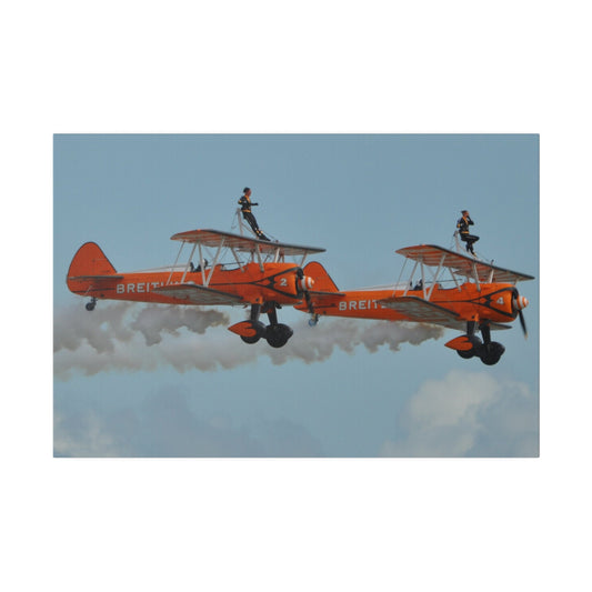 The Wing Walkers Smoke & People - Close Shoot Canvas - The Trio Synergize Group