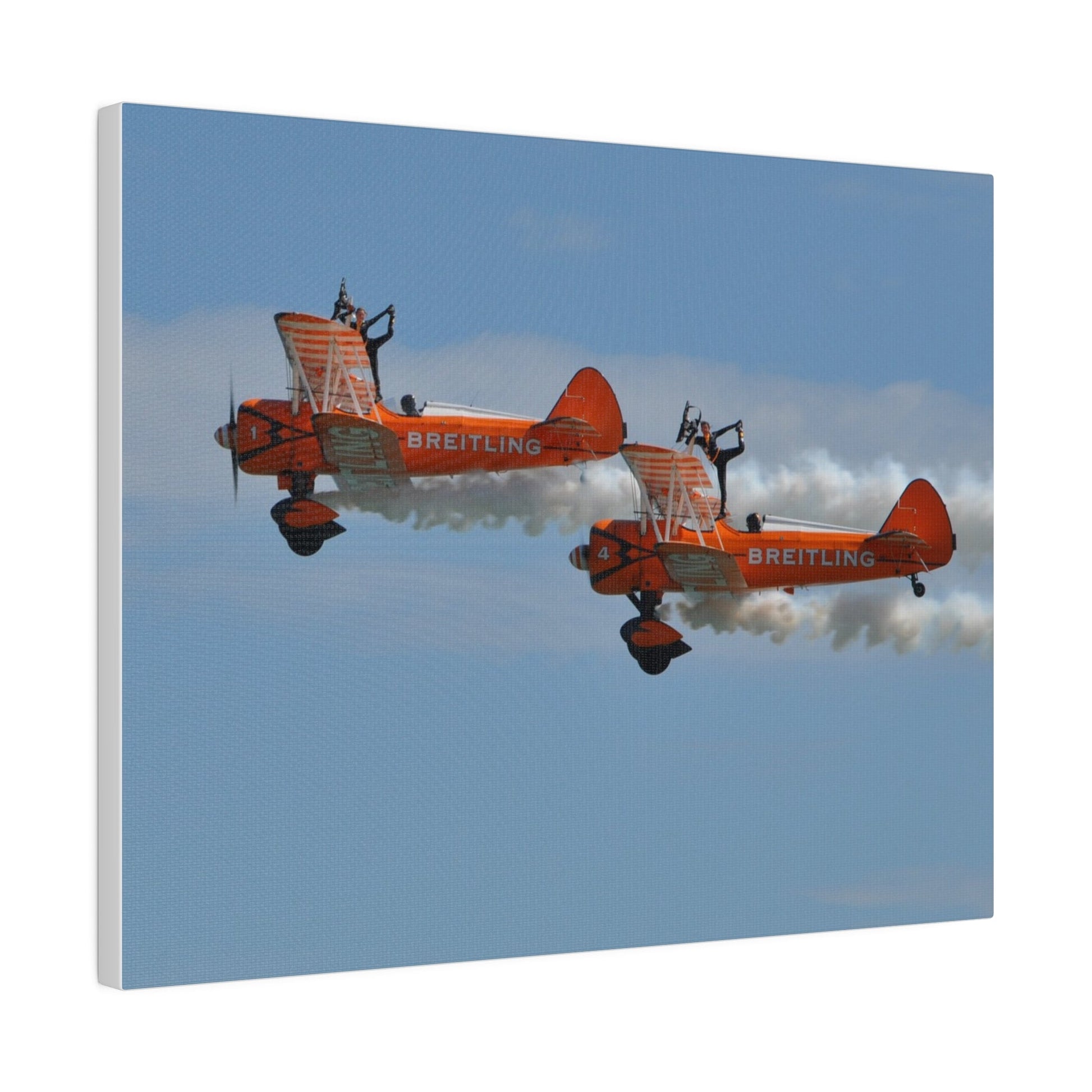 The Wing Walkers No Harness Standing & Hold Their Leg Canvas - The Trio Synergize Group