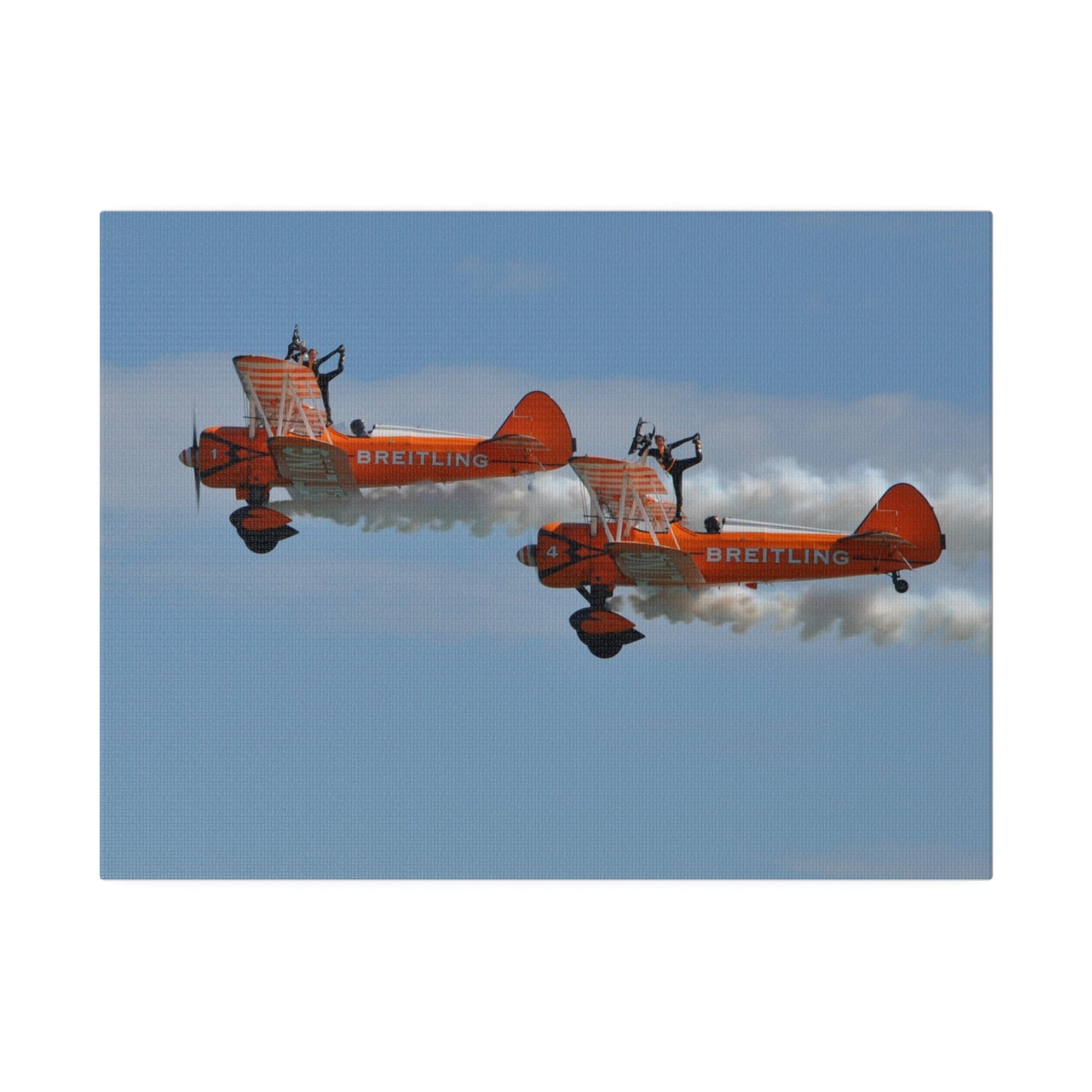 The Wing Walkers No Harness Standing & Hold Their Leg Canvas - The Trio Synergize Group