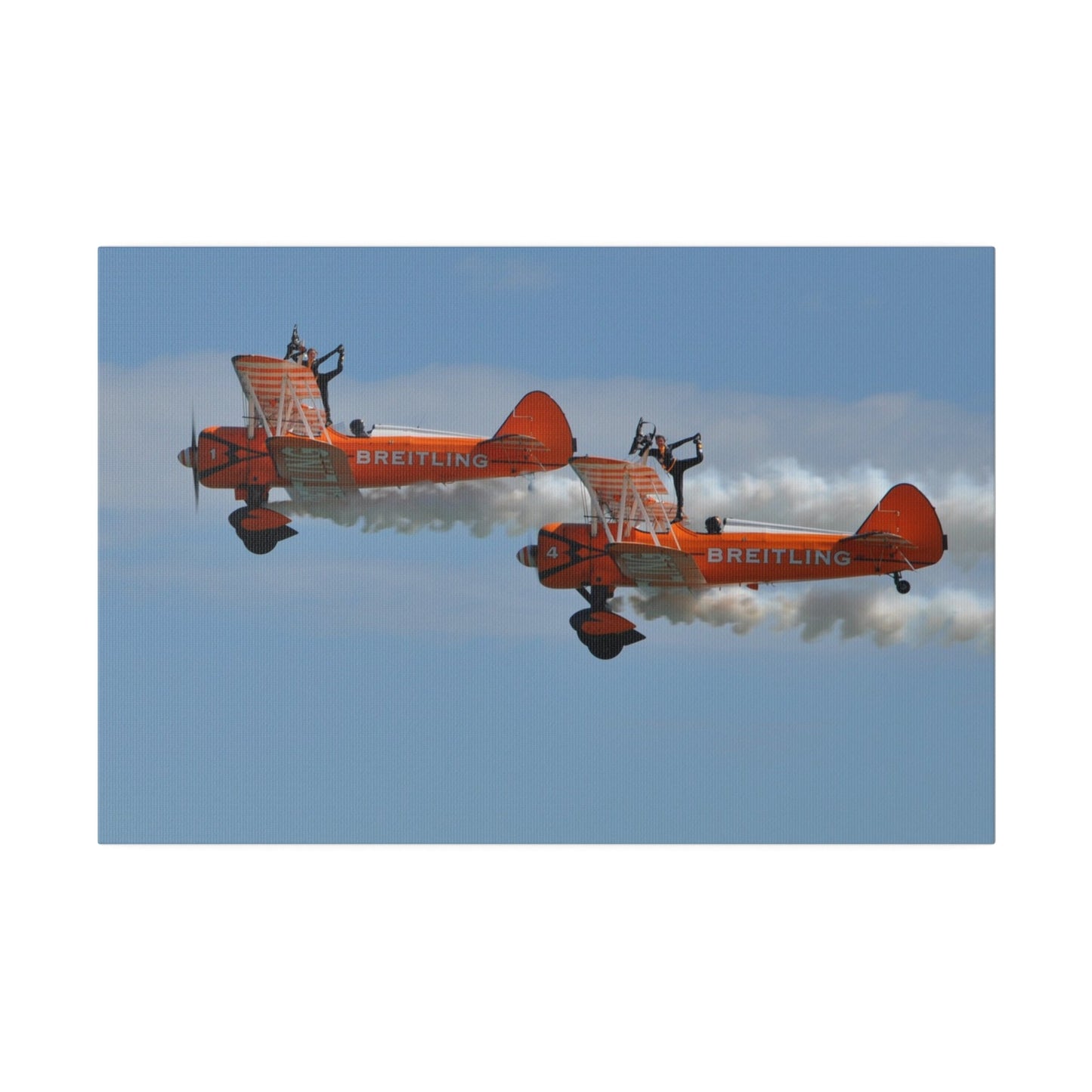 The Wing Walkers No Harness Standing & Hold Their Leg Canvas - The Trio Synergize Group
